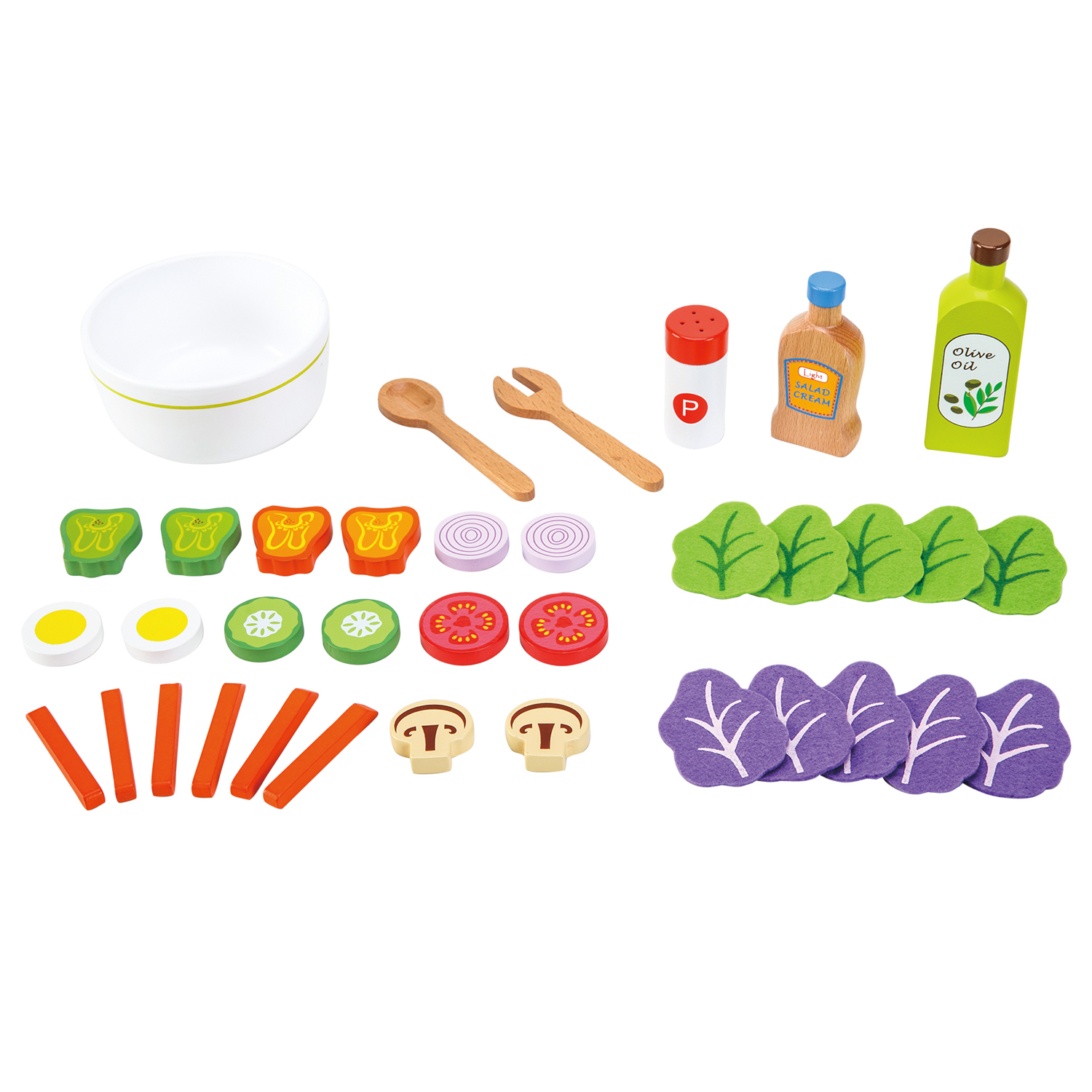 Viga Aliments jouets Set à salade